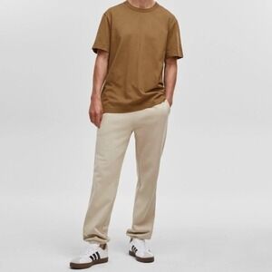 Mode Of One Mens Regular Fit Fleece Sweatshirt Joggers Dark Ecru XL 100187085MN